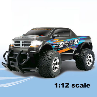 Monster Truck RAMPAGE CROSS COUNTRY BIG FOOT cu lumini 1:12
